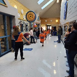 Students running at the Apex fun run